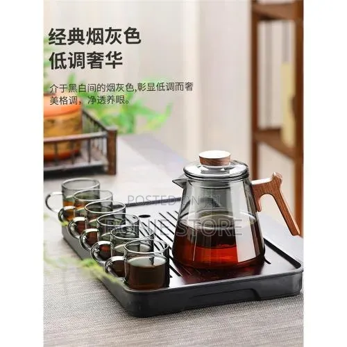 New 5in1 Borosilicate Glass Teapot Set