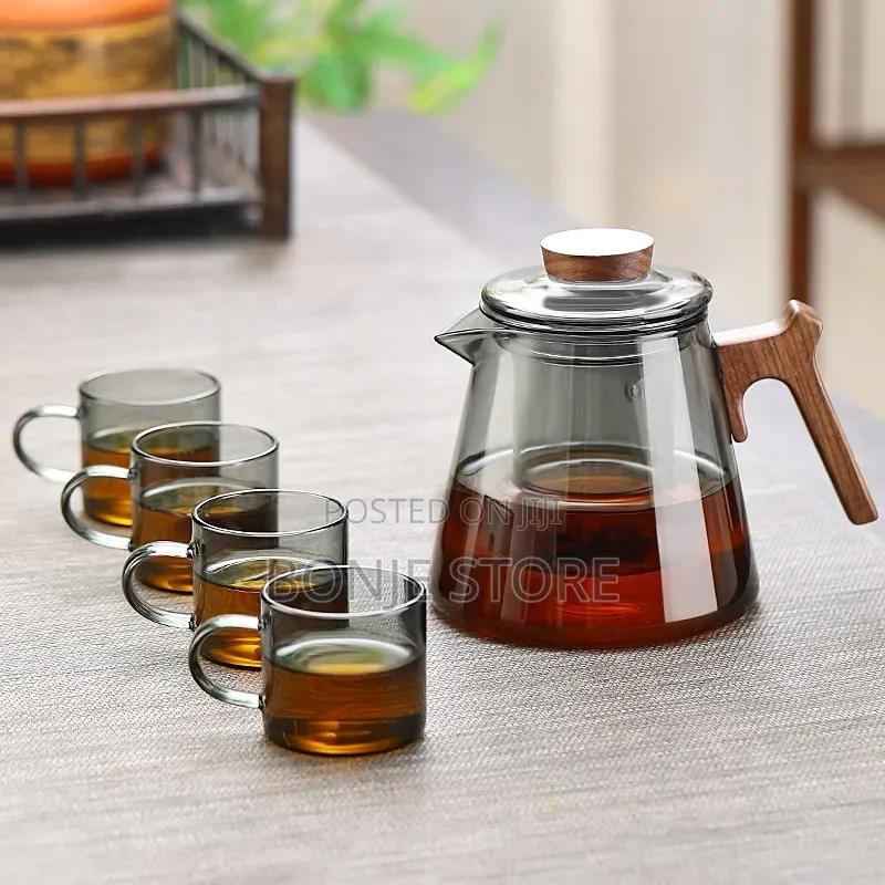 New 5in1 Borosilicate Glass Teapot Set