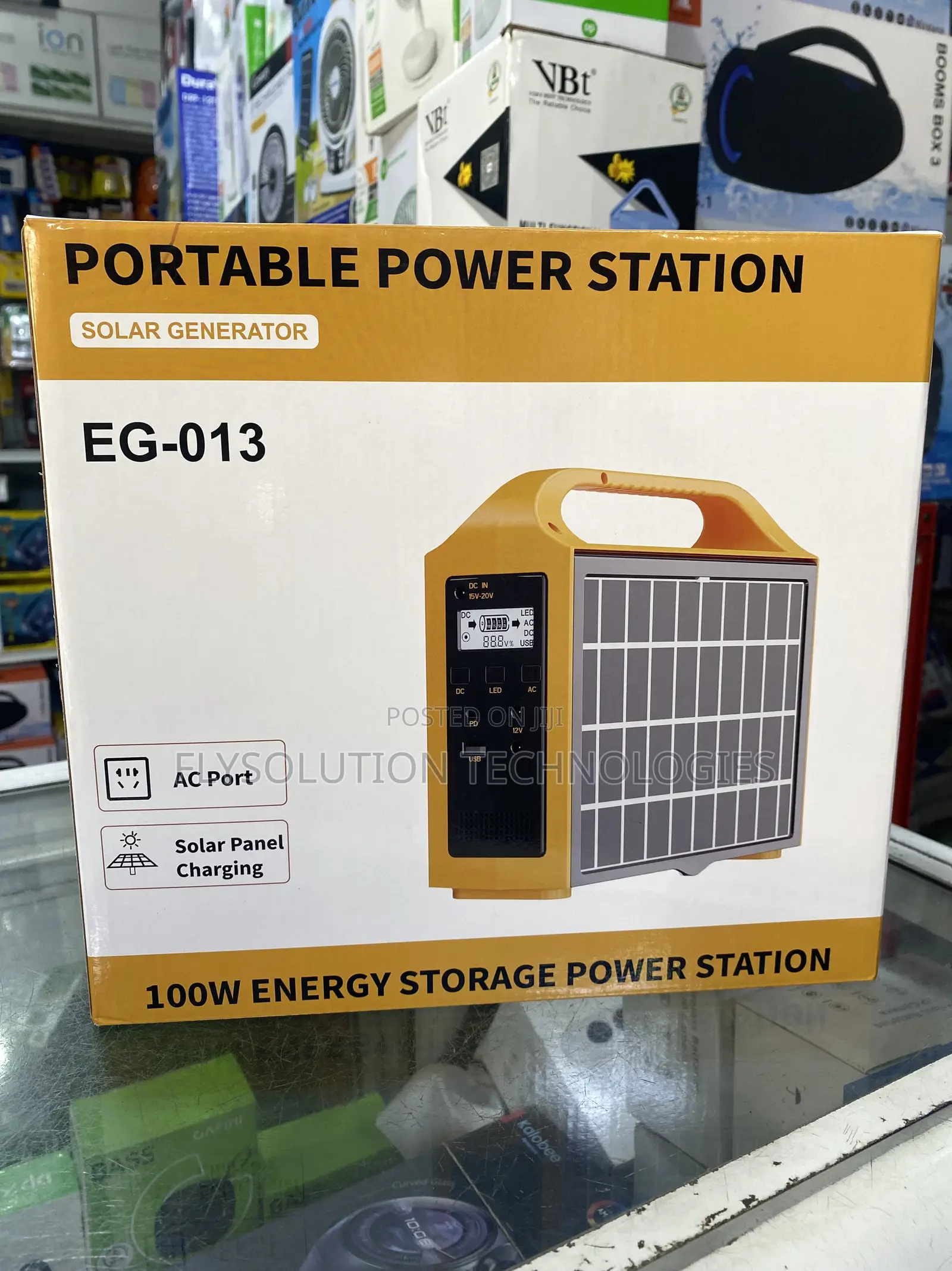 100W Portable Power Station UPS Solar Generator 220V With Solar Panel