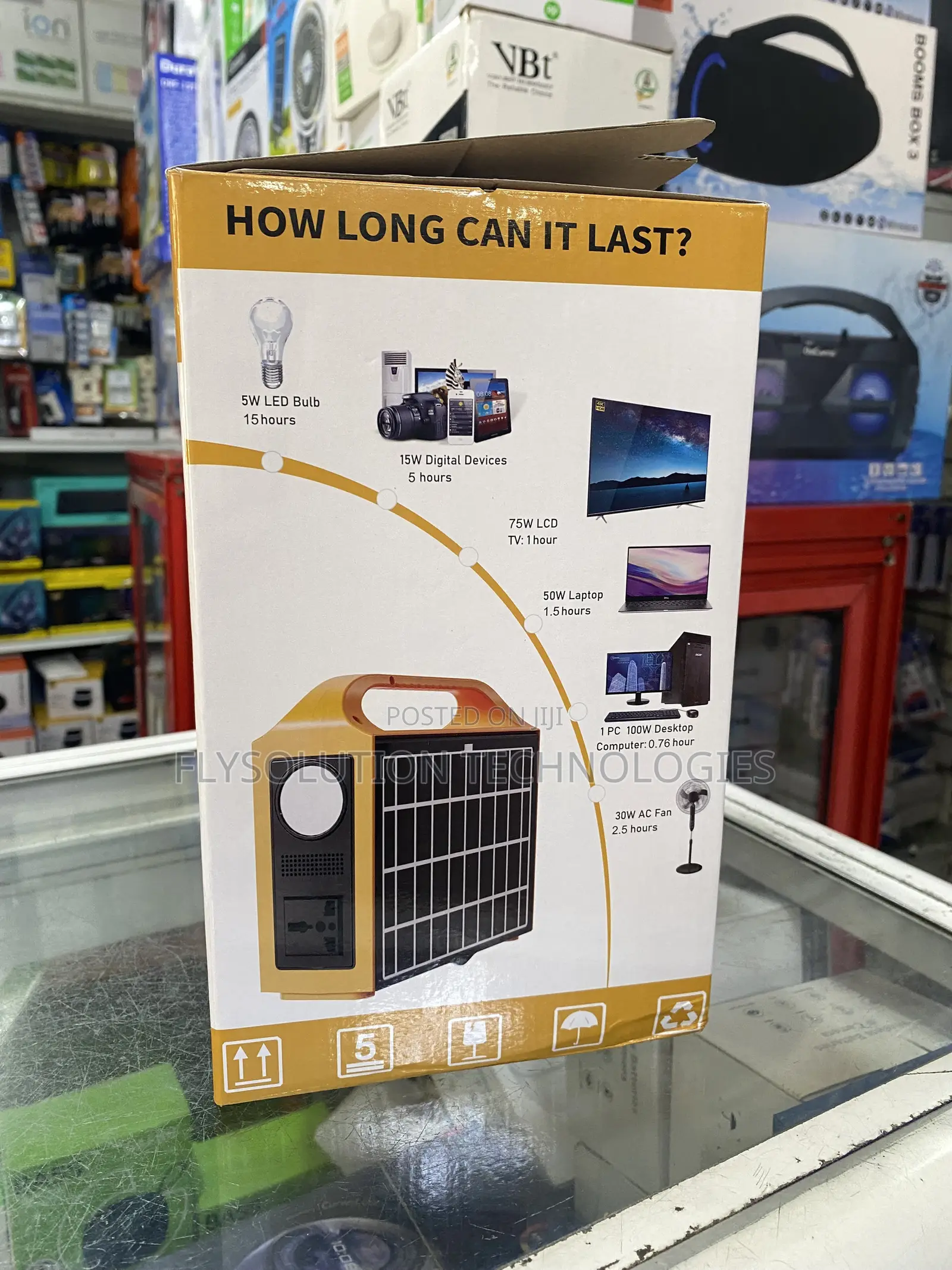 100W Portable Power Station UPS Solar Generator 220V With Solar Panel