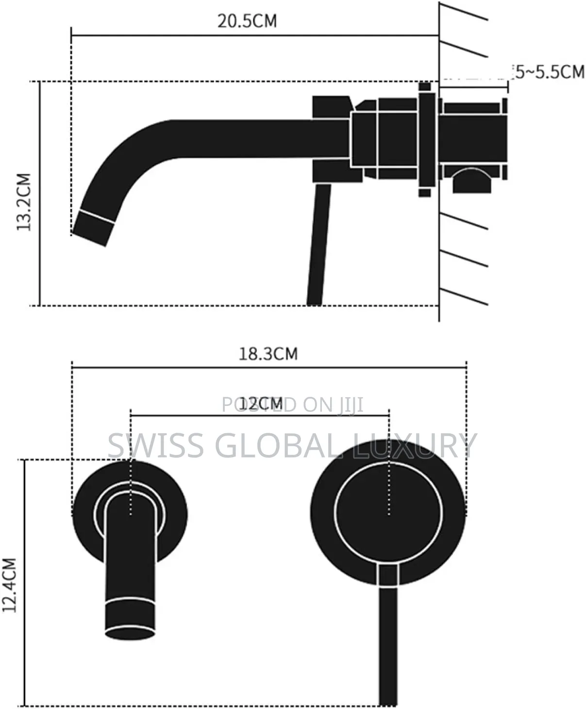 High Grade Conduit Basin Mixer Tap, Available in Different Colors
