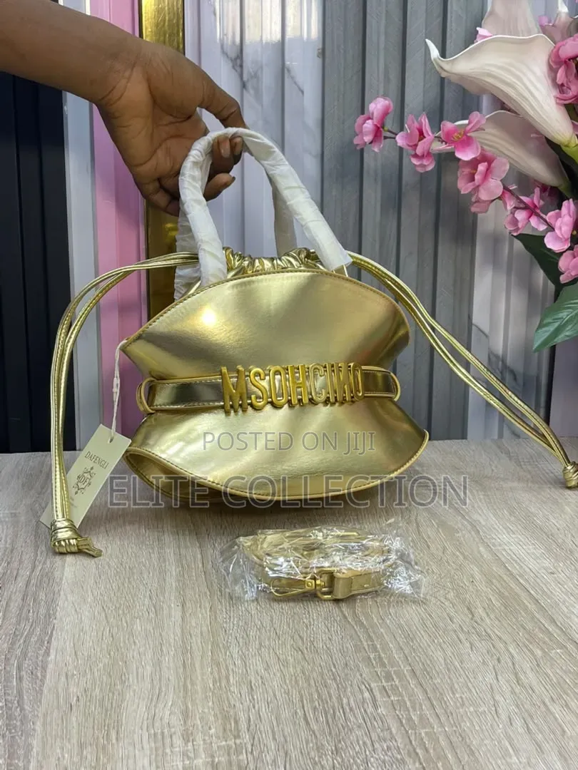 Unique Belted Bucket Bag Rear Design