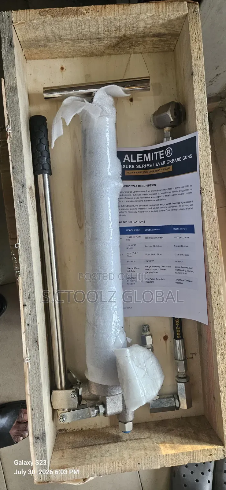 Alemite High Pressure Grease Gun