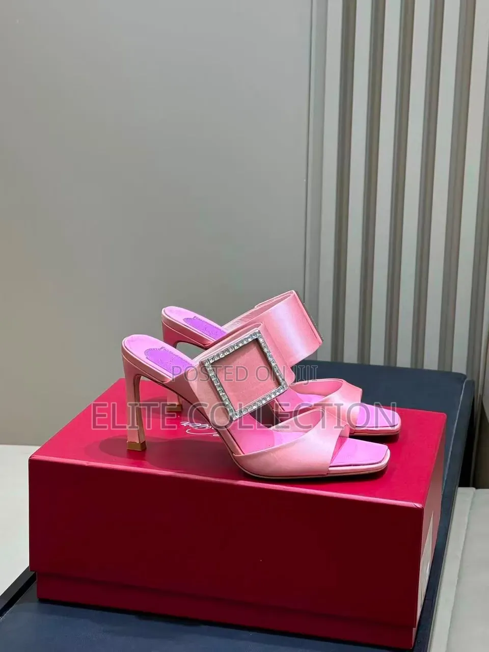 Luxury Roger Viver Heels Color Pink and Black Sizes 38 to 41 Shoe