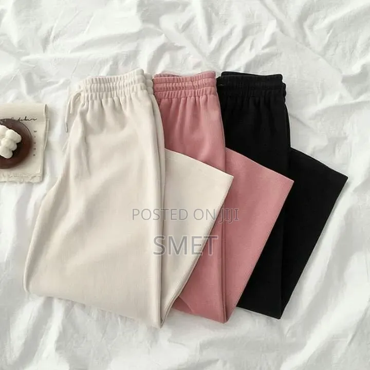 Unisex Wide Leg Palazzo Joggers Pants Baggy Sweatpants Multiple Colors