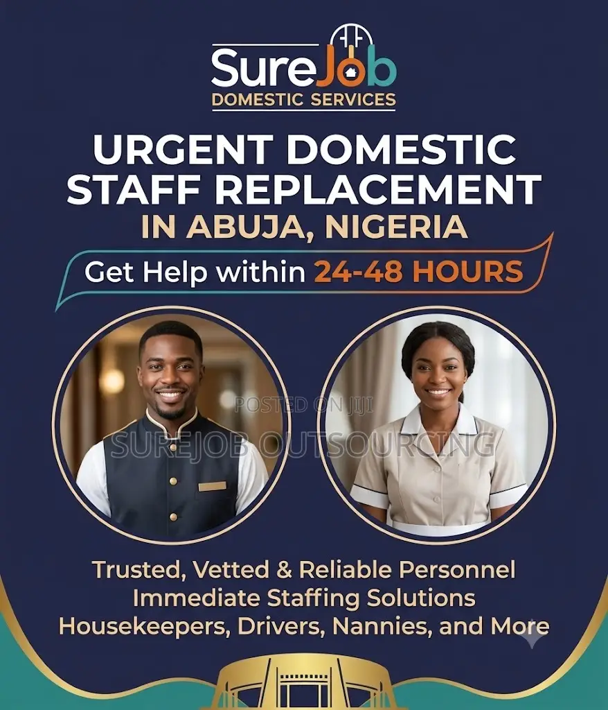 Urgent Domestic Staff Replacement (24-48hrs) in Abuja