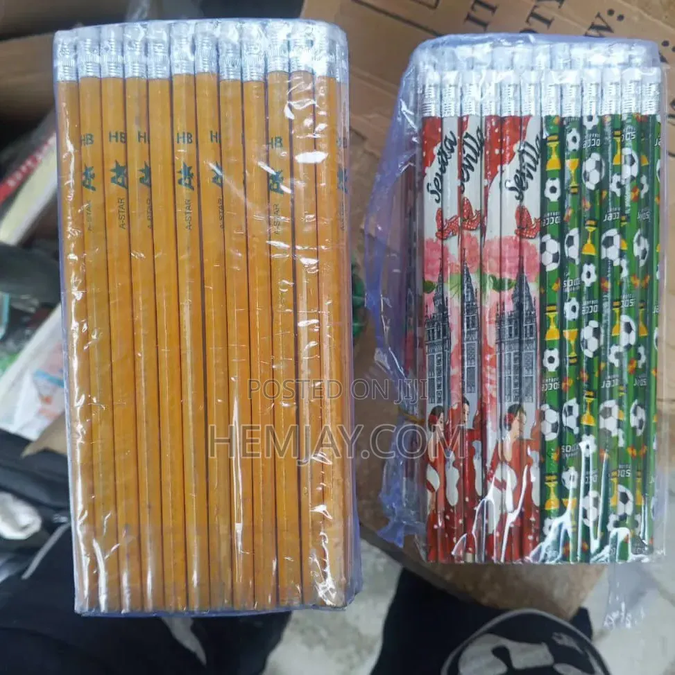 (144pcs) Pack of Quality Wooden Fancy Pencil With Eraser