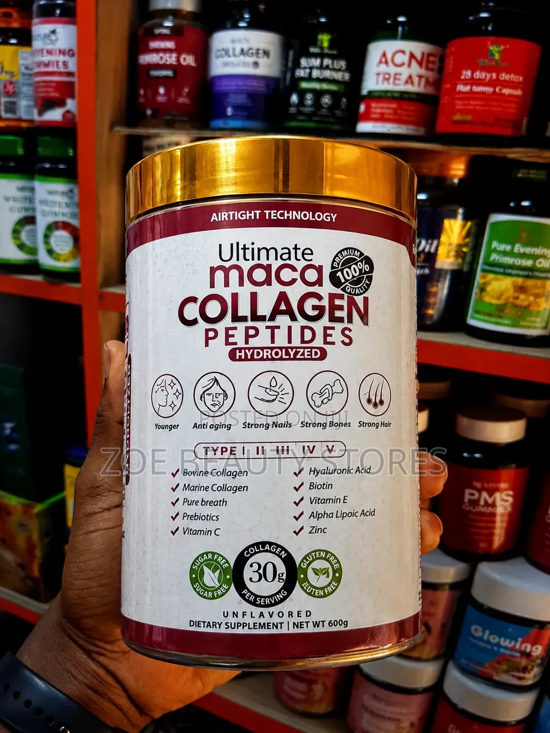 Ultimate Maca Collagen Peptides Hydrolyzed Powder 600g