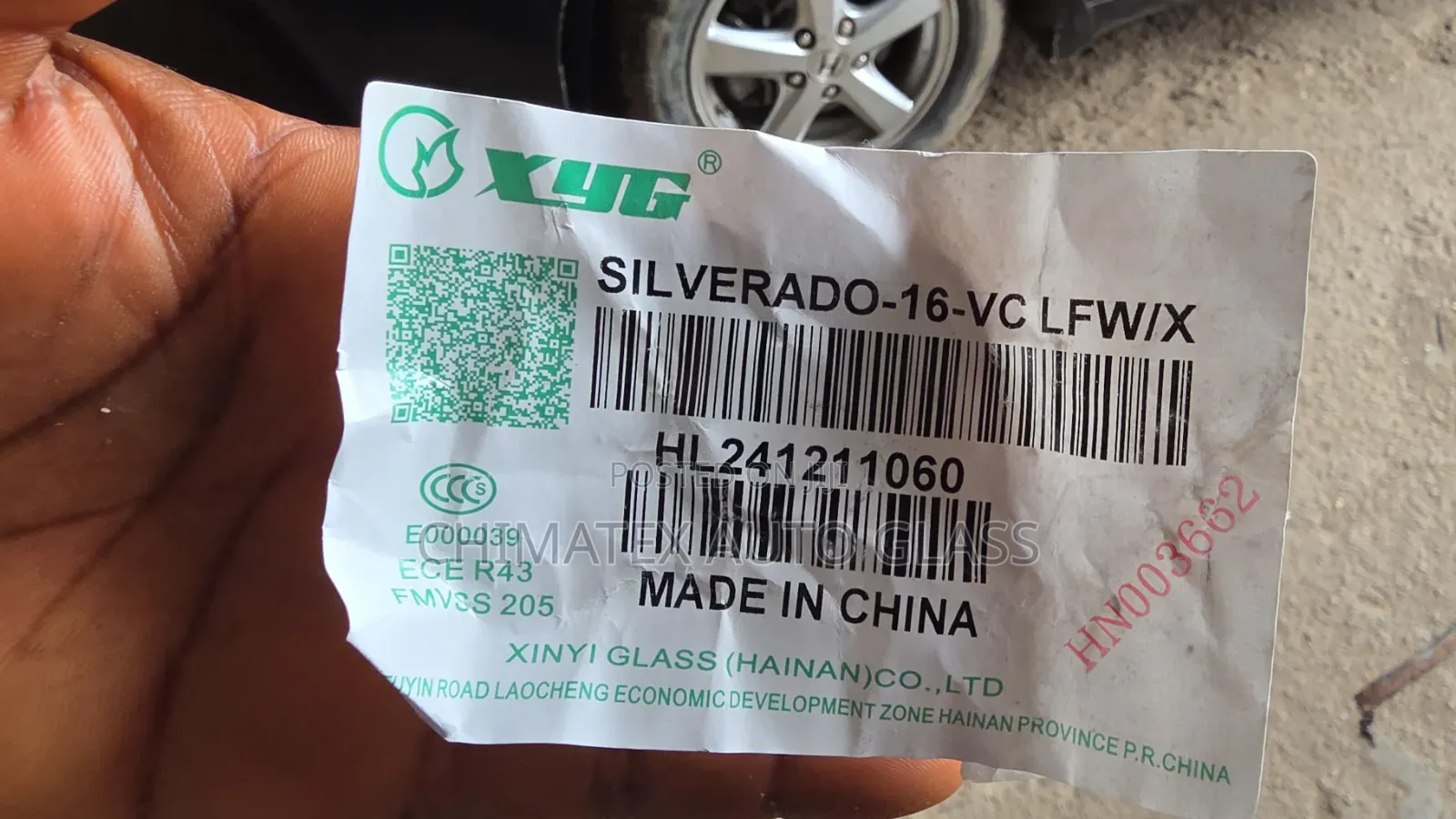 Chev Silverado 2016 Windscreen Glass Available at Chimatex