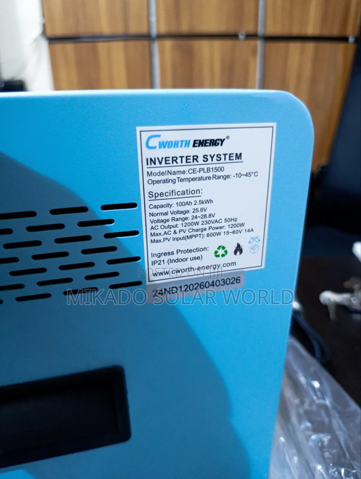 Cworth Energy 2.5kWh All-in-One Solar Generator – 1.5KVA Output