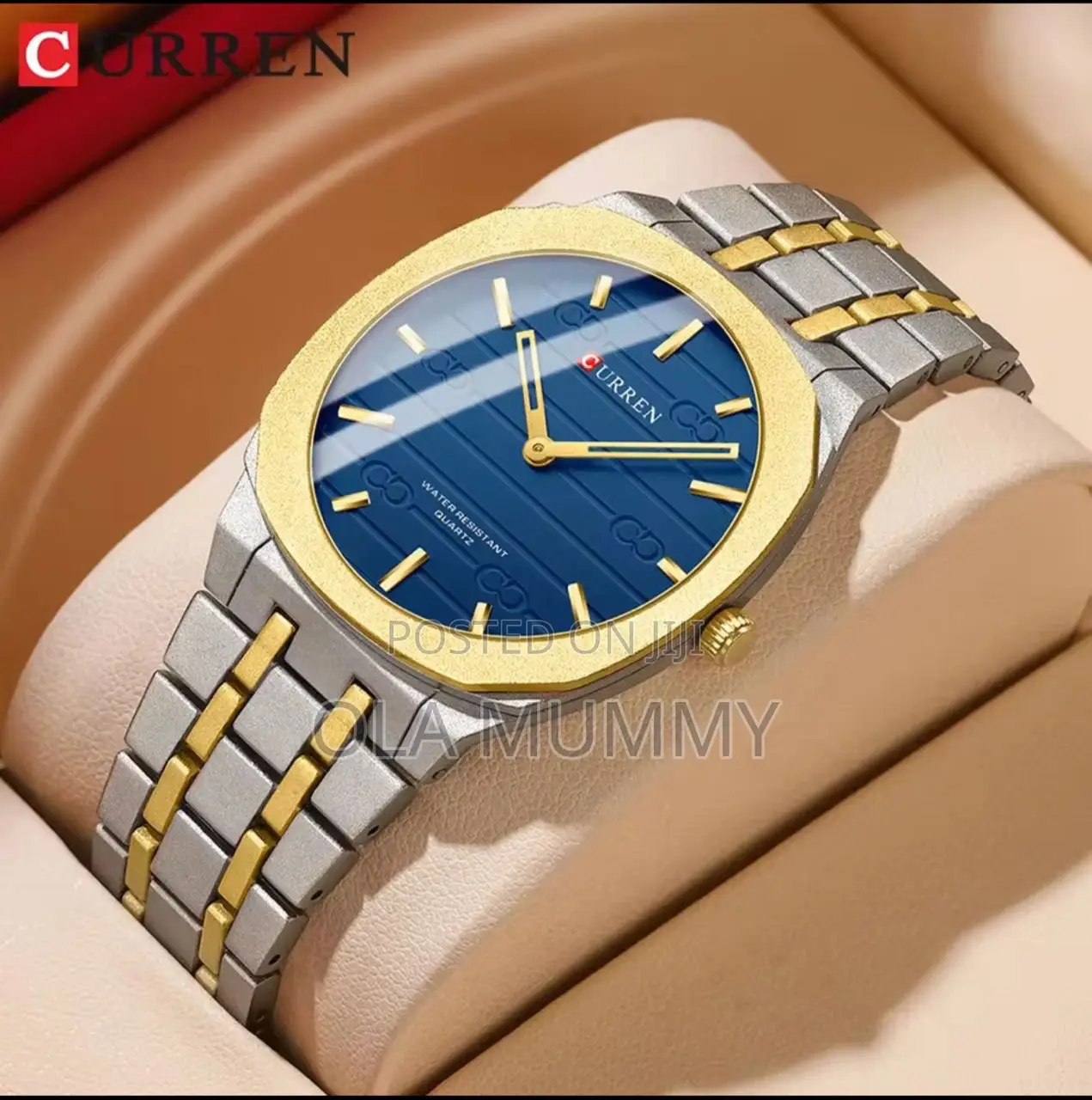 Men's Water Resistant Wristwatch - Gold and Silver