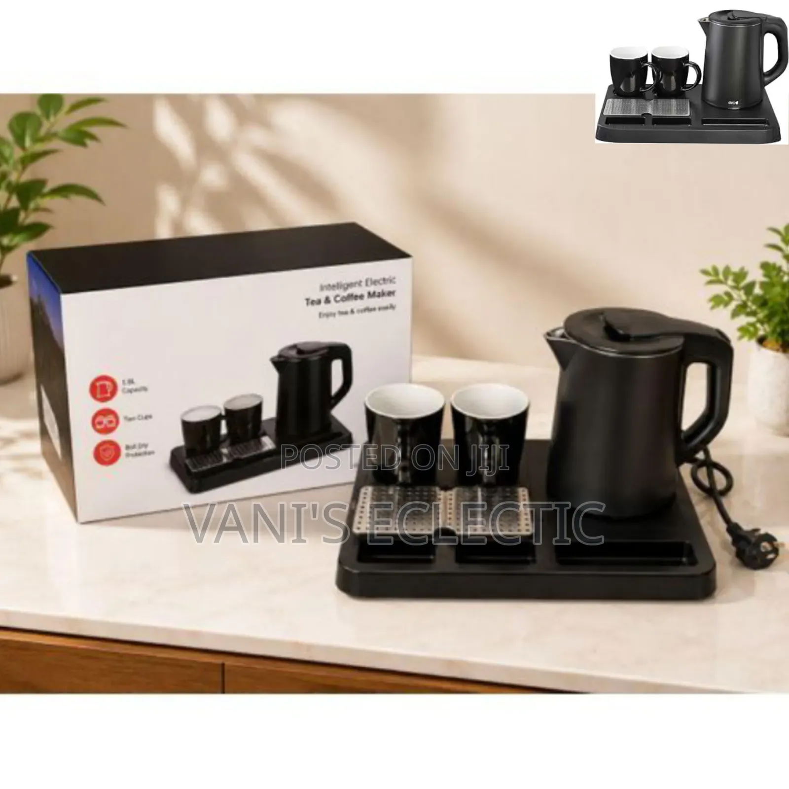 Hotel Electric Kettle/Jug Tray Set