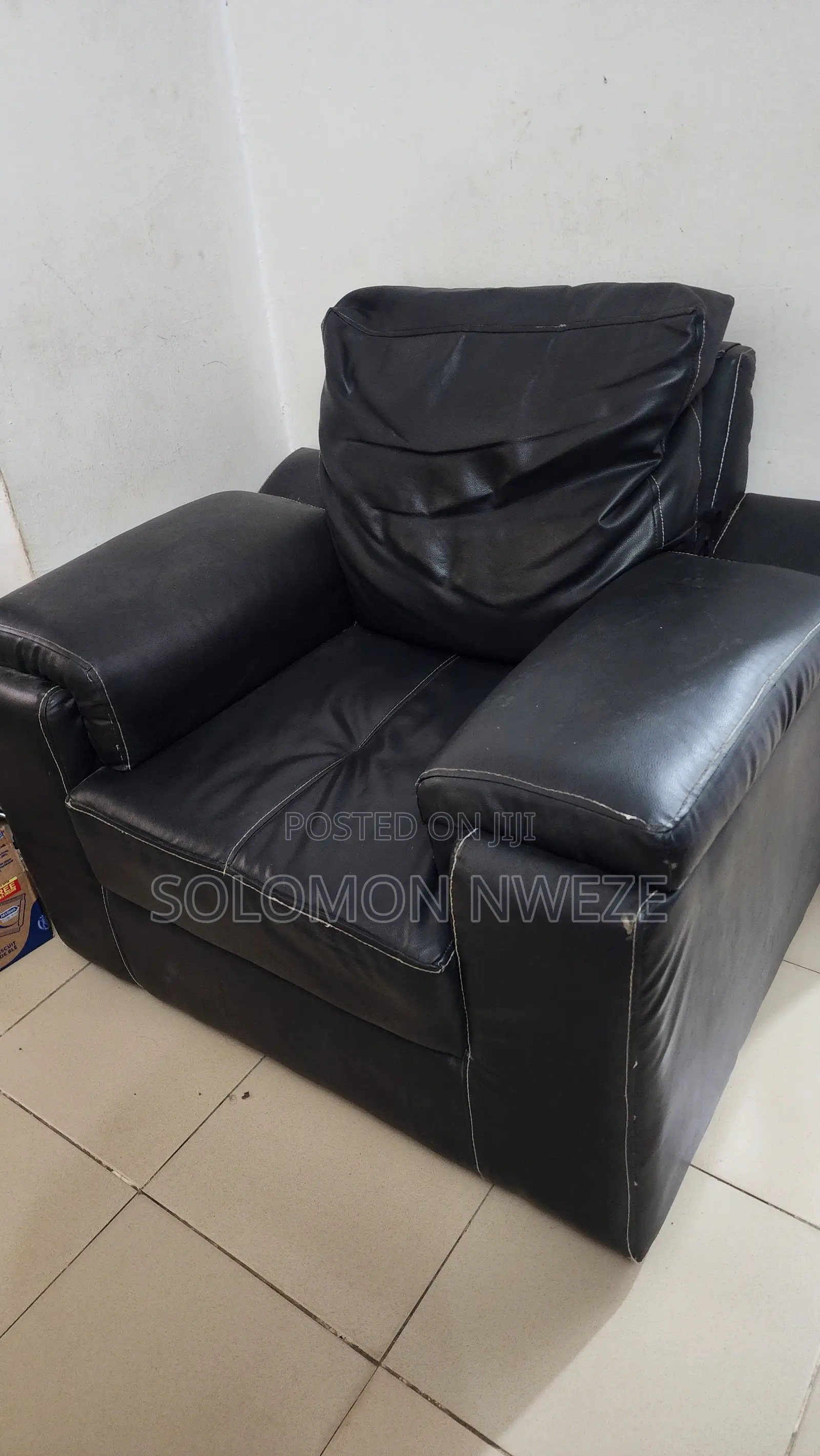 2 One Sofa Leather Seat and Three Seater