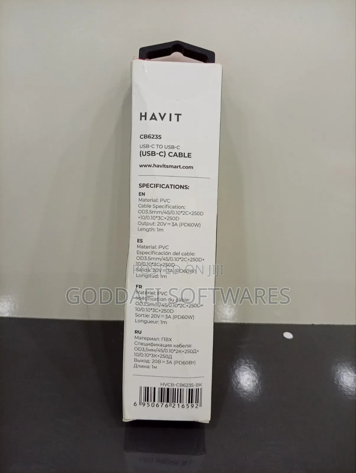 Havit Cb6235 USB-C to USB-C Pd 60w Cable