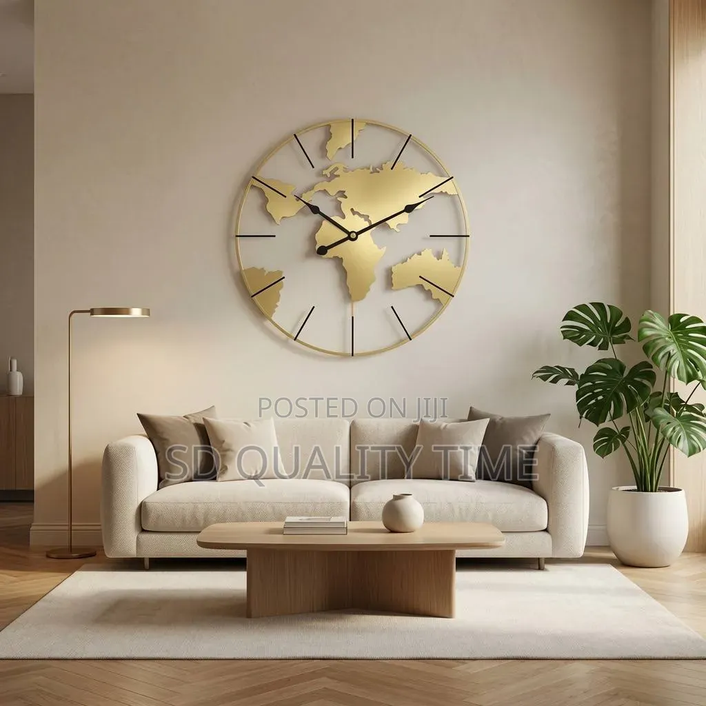 World Map Wall Clock
