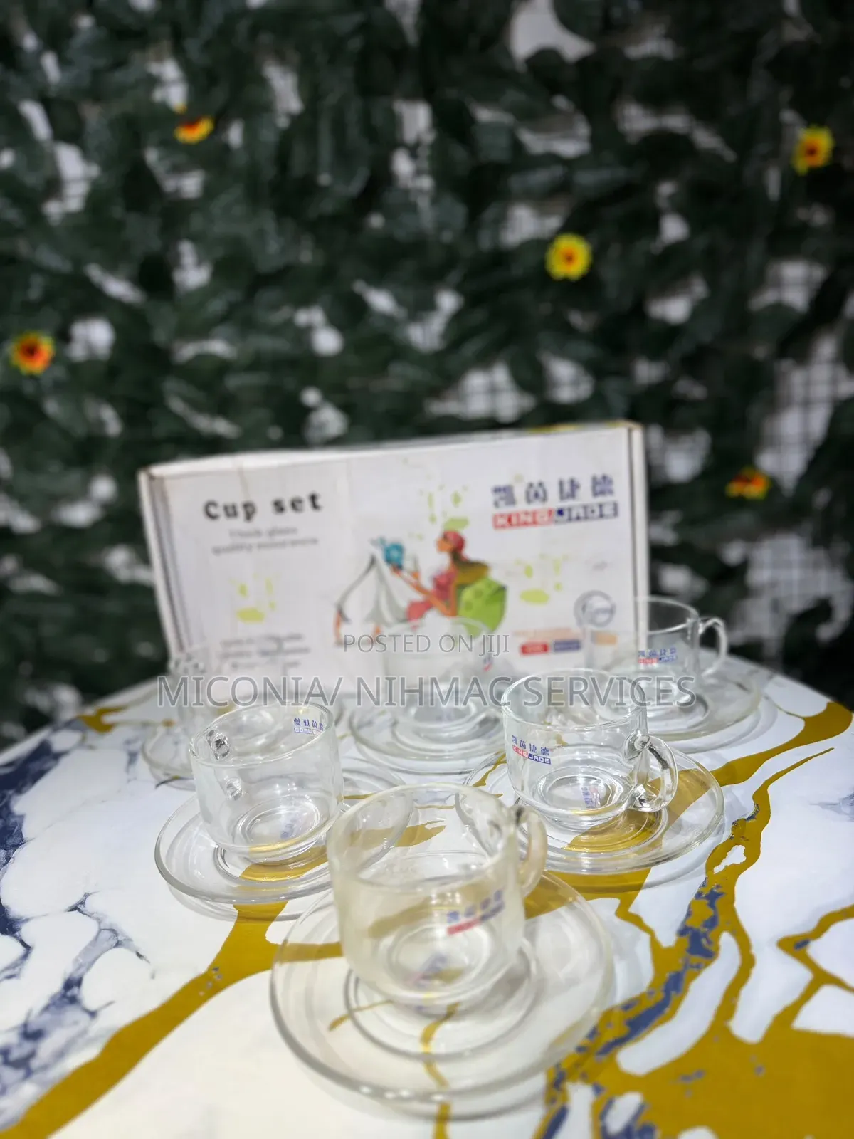 6 in 1 Transparent Glass Tea Cups