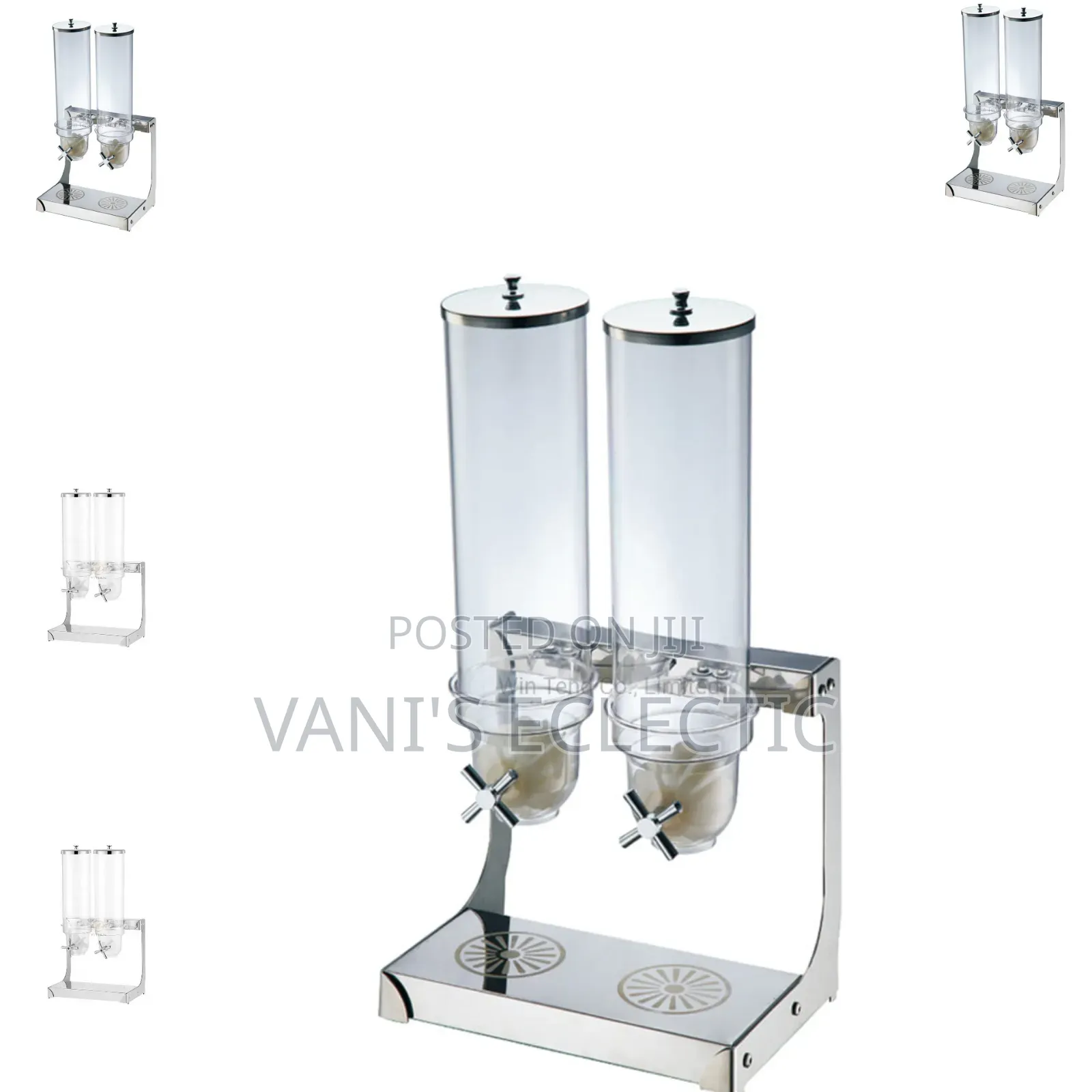 7L Commercial Double-Canister Dry Food and Cereal Dispenser