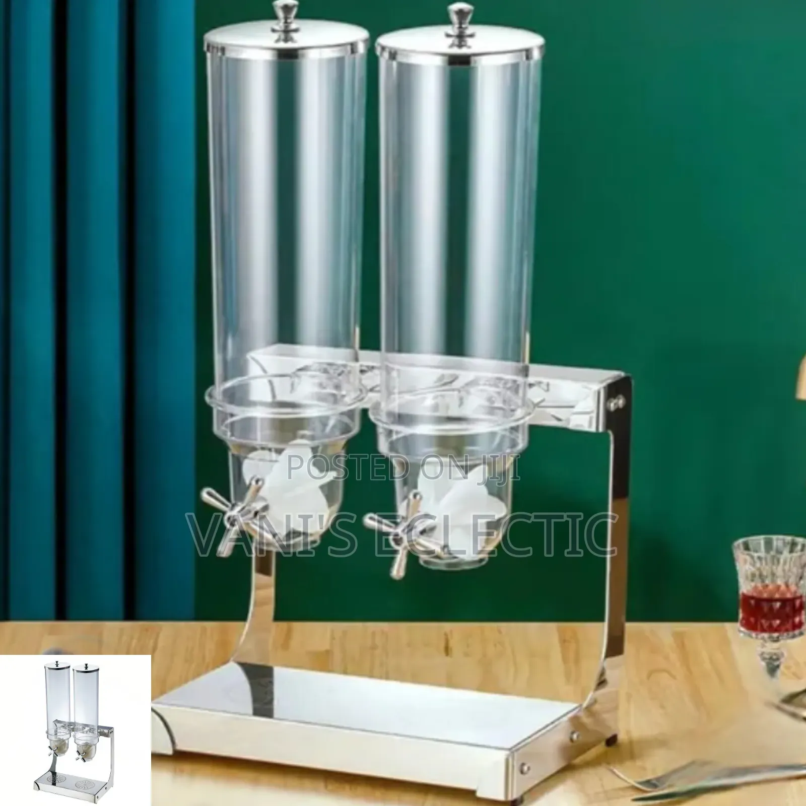 7L Commercial Double-Canister Dry Food and Cereal Dispenser