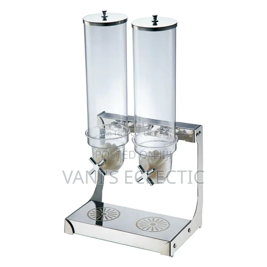 7L Commercial Double-Canister Dry Food and Cereal Dispenser