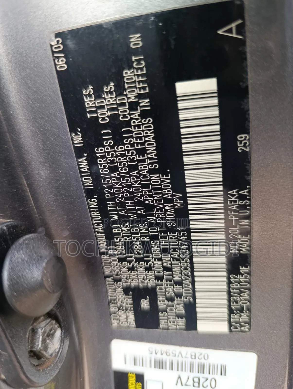 Toyota Sienna 2005 Beige