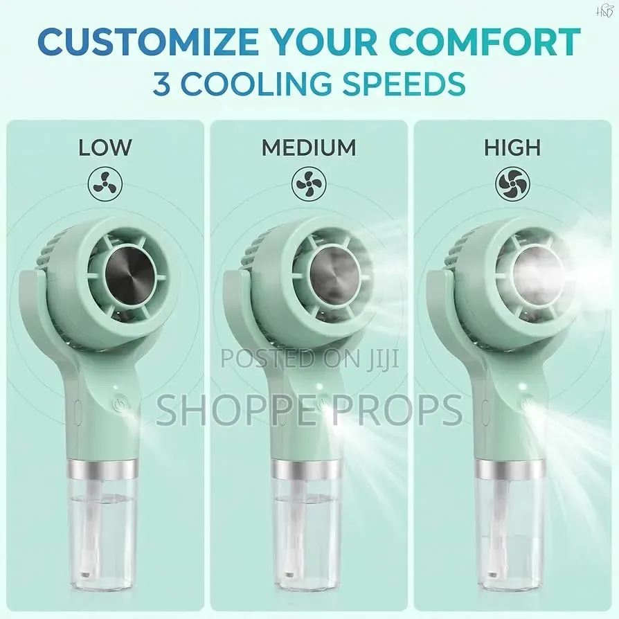 Rechargeable 3--Speed SprayFan Humidifier 360-Rotation