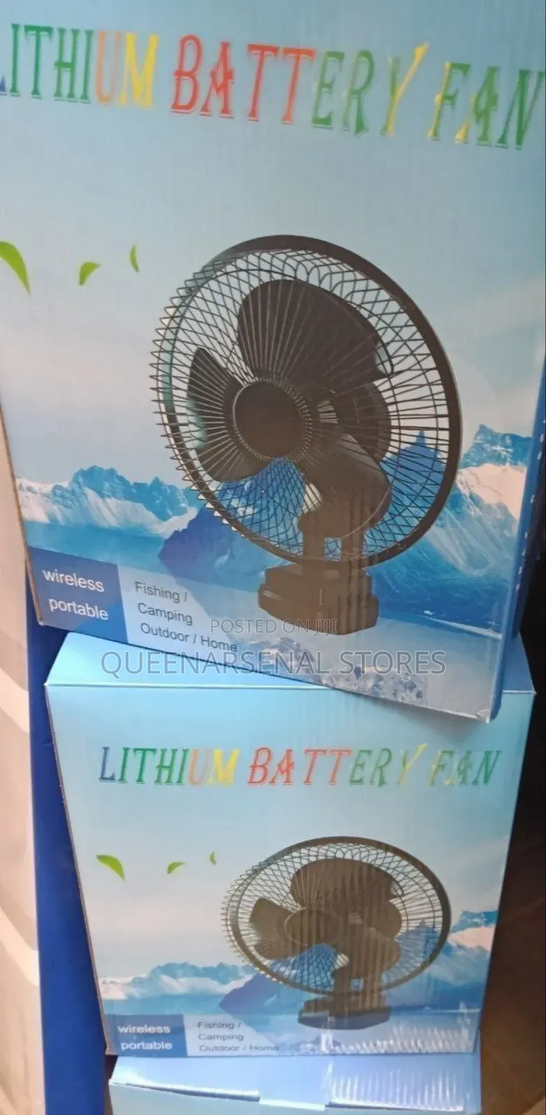 Lithium Electric Fan With 2 Batteries