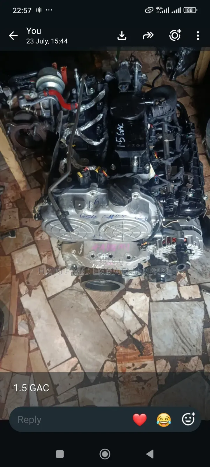 GAC FOR Gs3 and Gs4 1.5 Turbo ENGINE