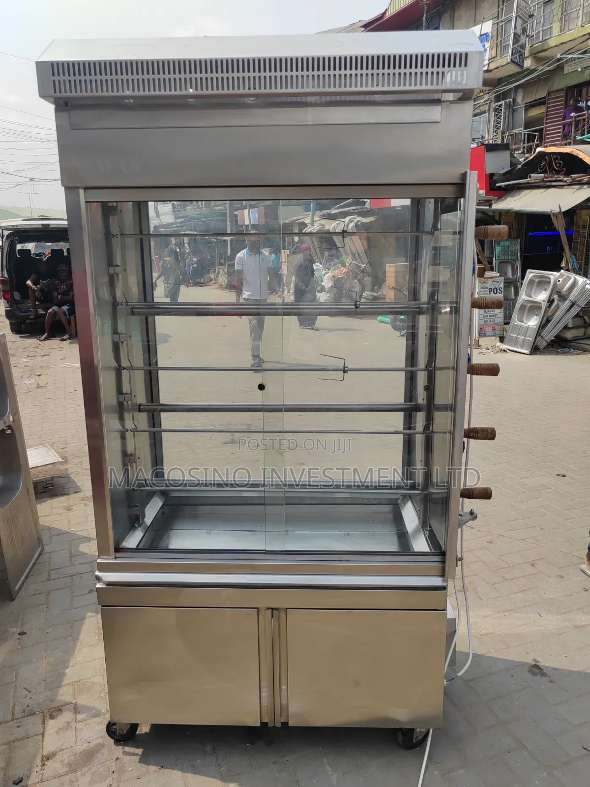 Commercial Vertical Chicken Rotisserie Grill Machine