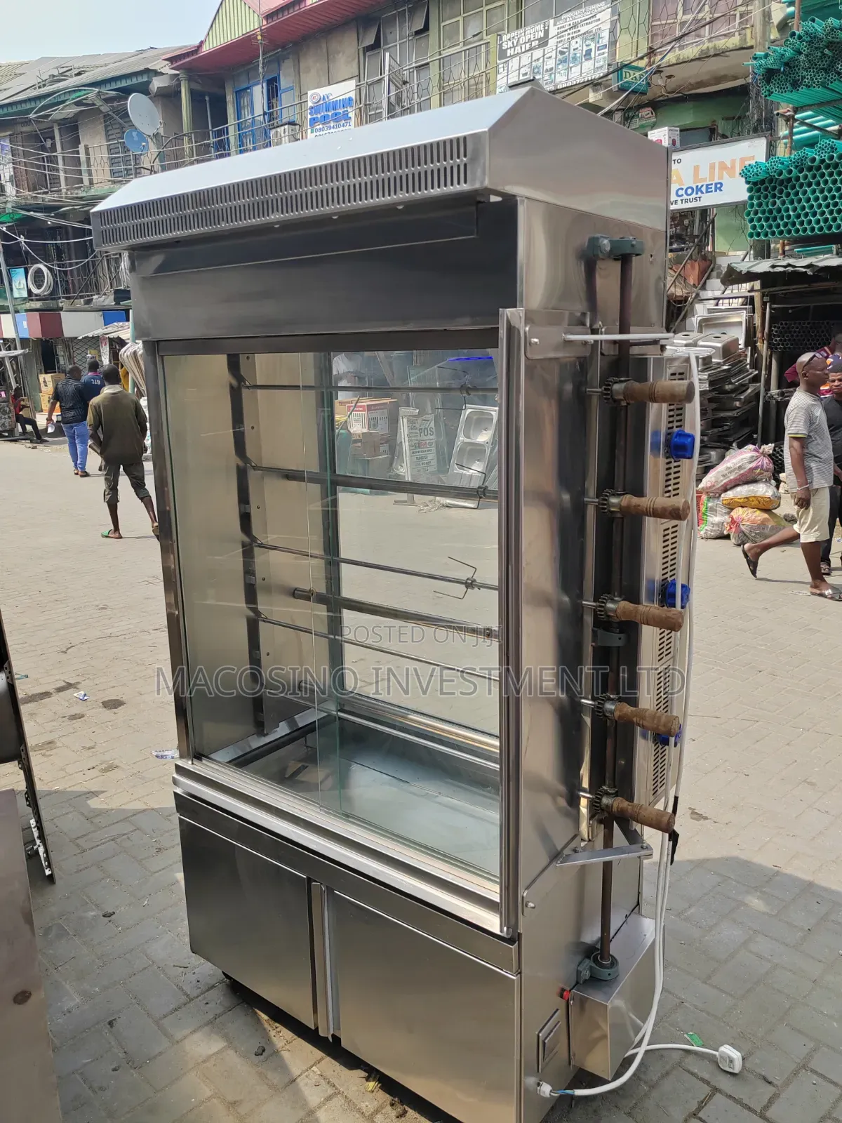 Commercial Vertical Chicken Rotisserie Grill Machine
