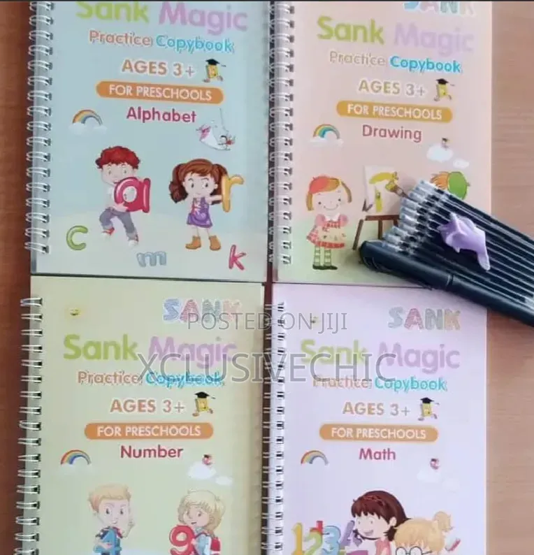 12-Inch Writing Pad + Magic Copybook (4 in 1 Ebook) + Flashcard.