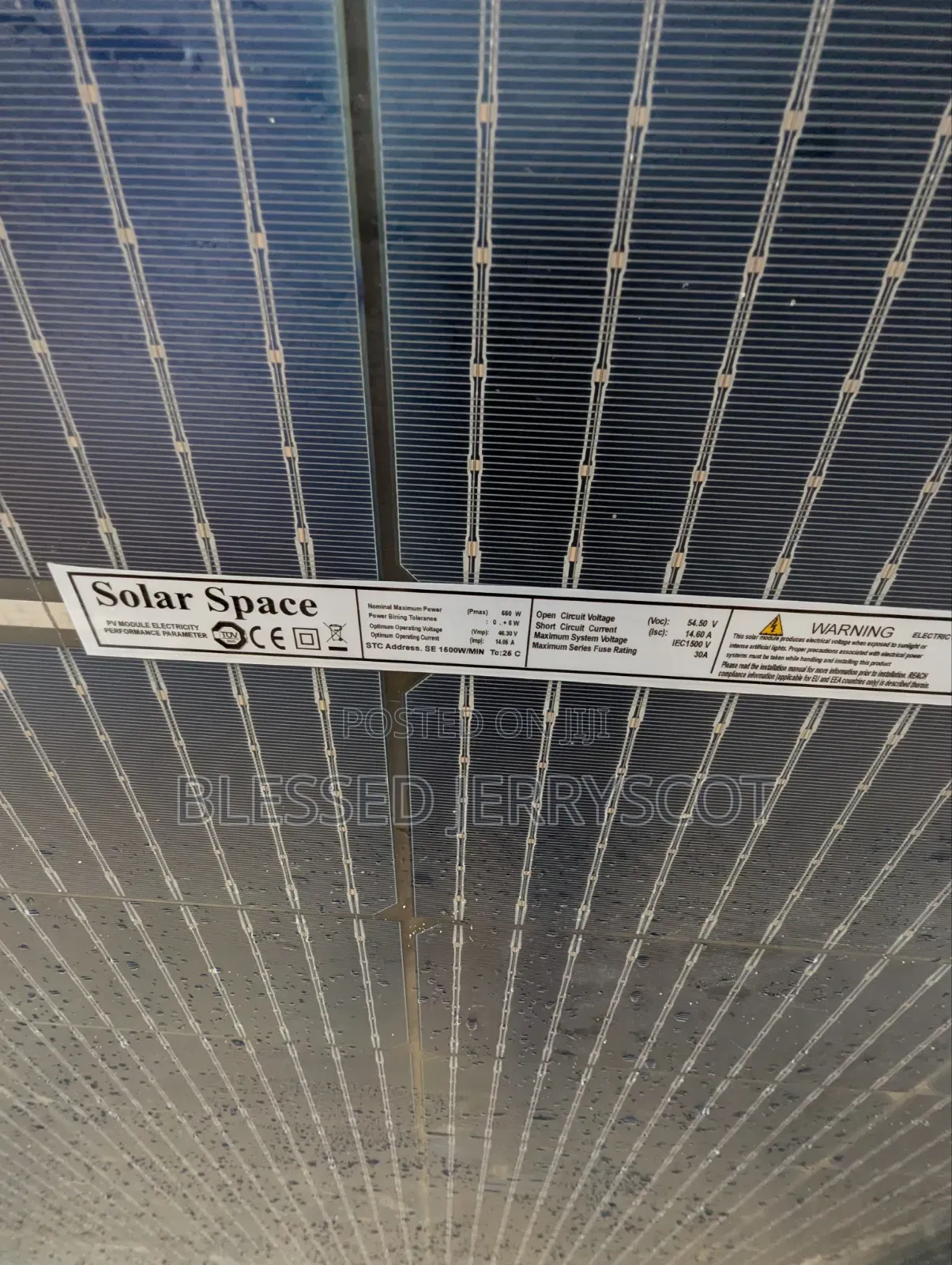 Solar Space 650watts Bi-Facial Mono-Crystalline Solar Panel in Stock