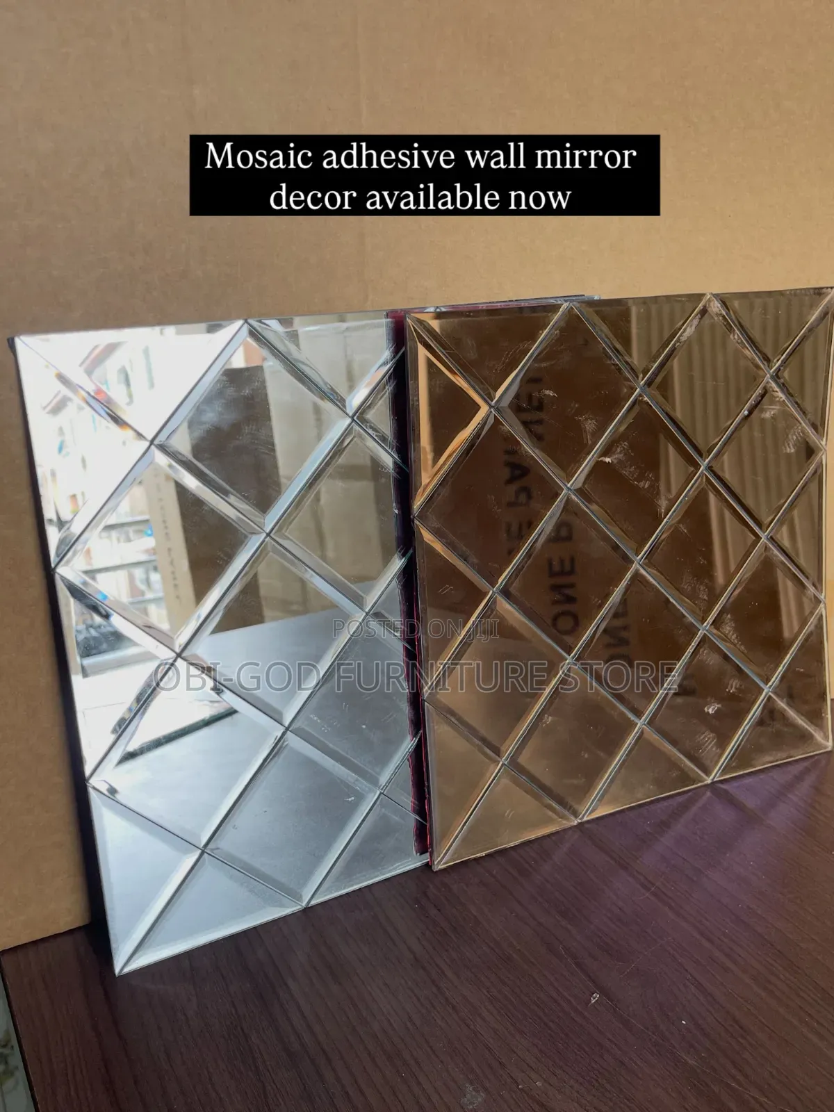 3D Mosaic Mirror Wall Panel /Size 30x30 | Self-Adhesive Mirror Tiles