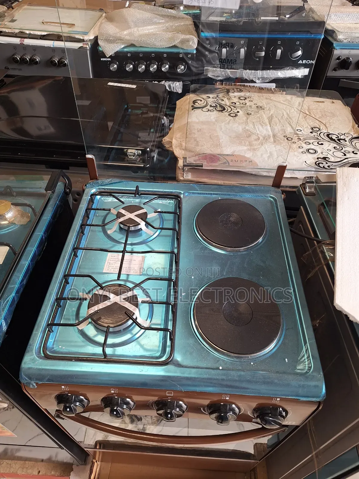 Skyrun 2 Gas Burner and 2 Electric Gas Cooker | 2+2