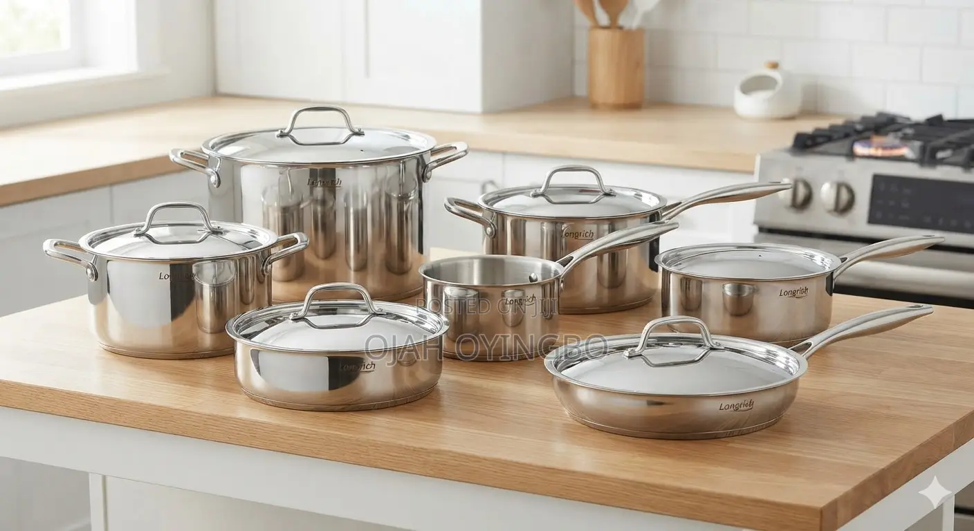 Longrich Stainless Steel Cooking Pot Set - Non-Rust Cookware