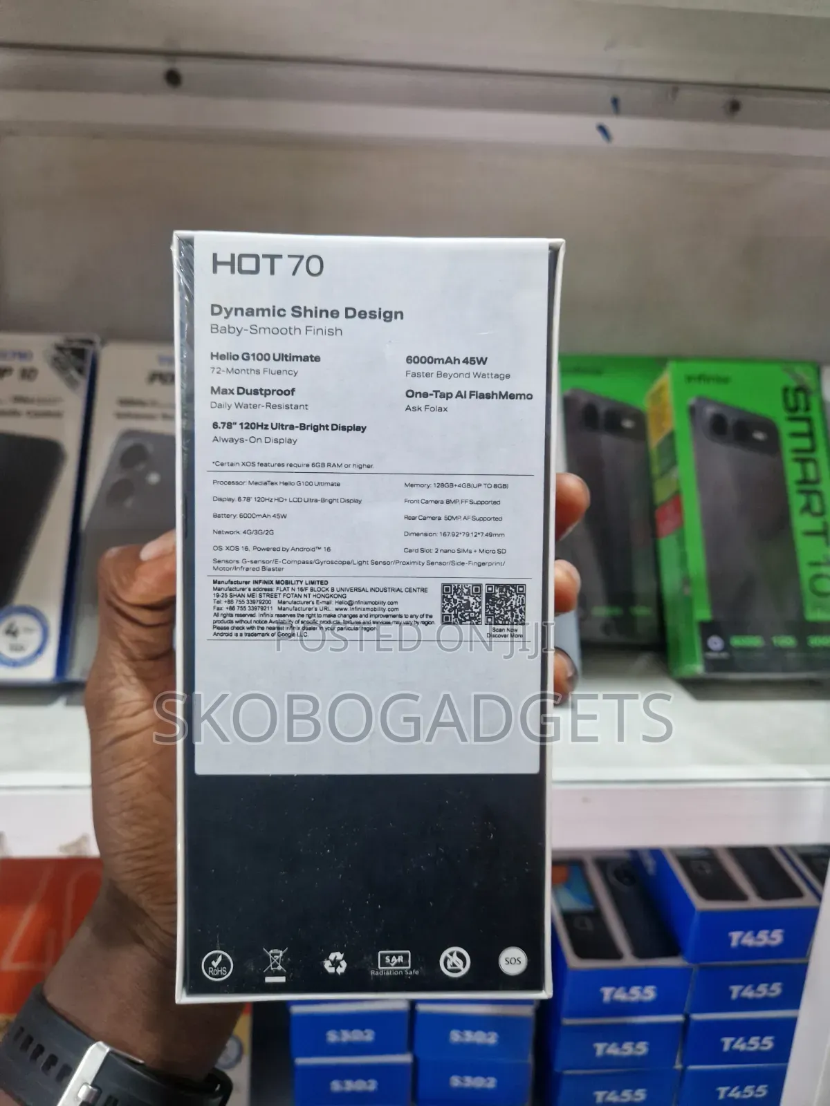 New Infinix Hot 70 128 GB Black