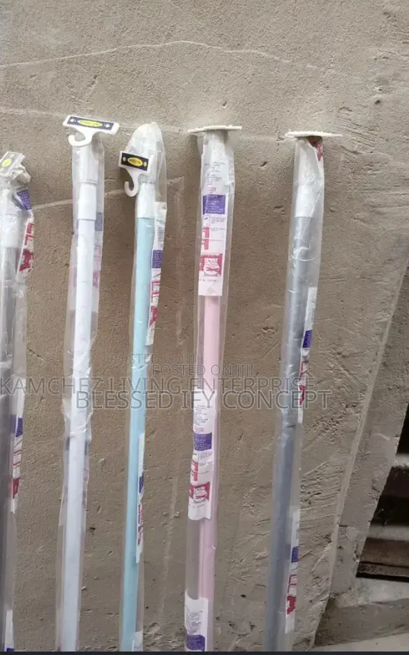 Shower Curtain Rod, Adjustable Tension, Available in Different Colors