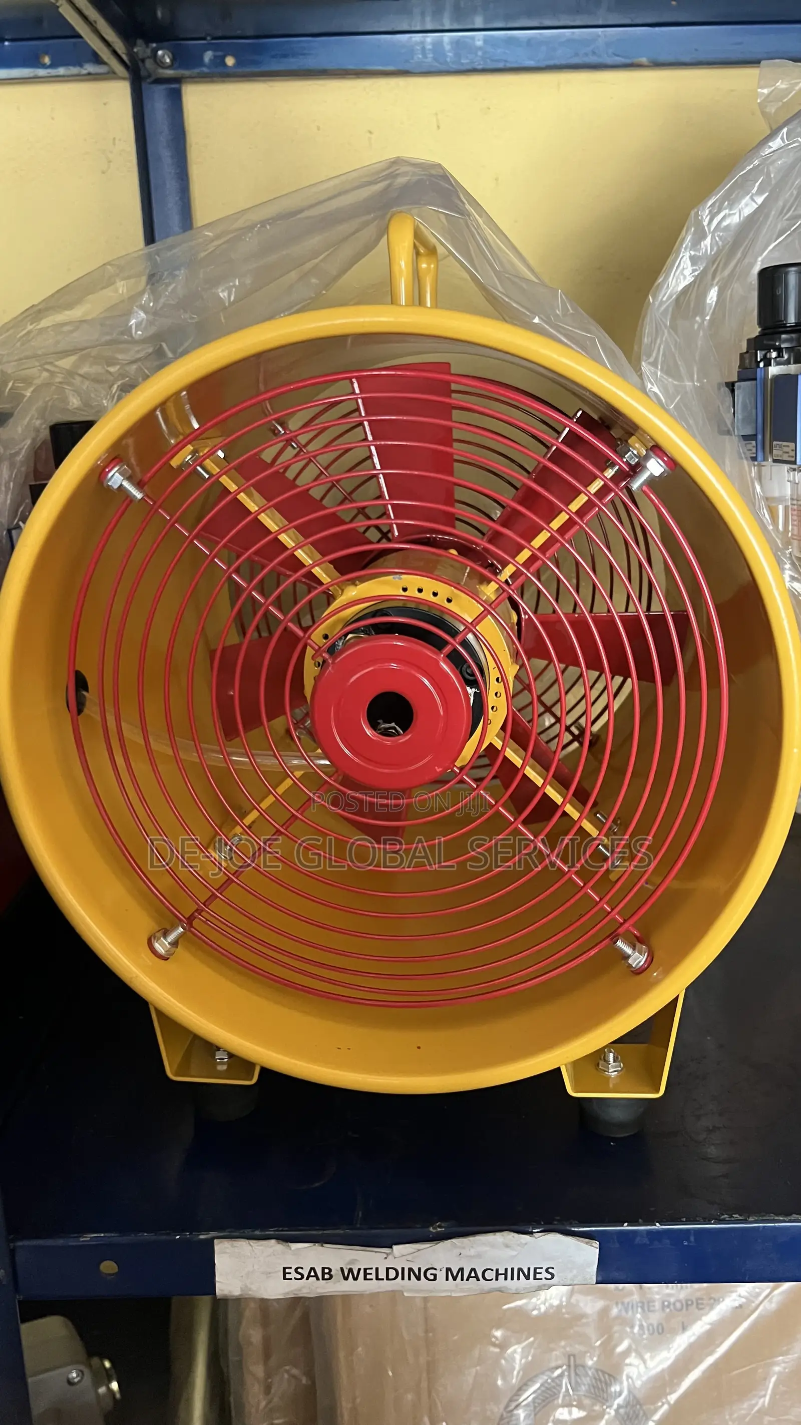 Explosion Proof Pneumatic Axial Fan 12" Ventilation Blower Yellow