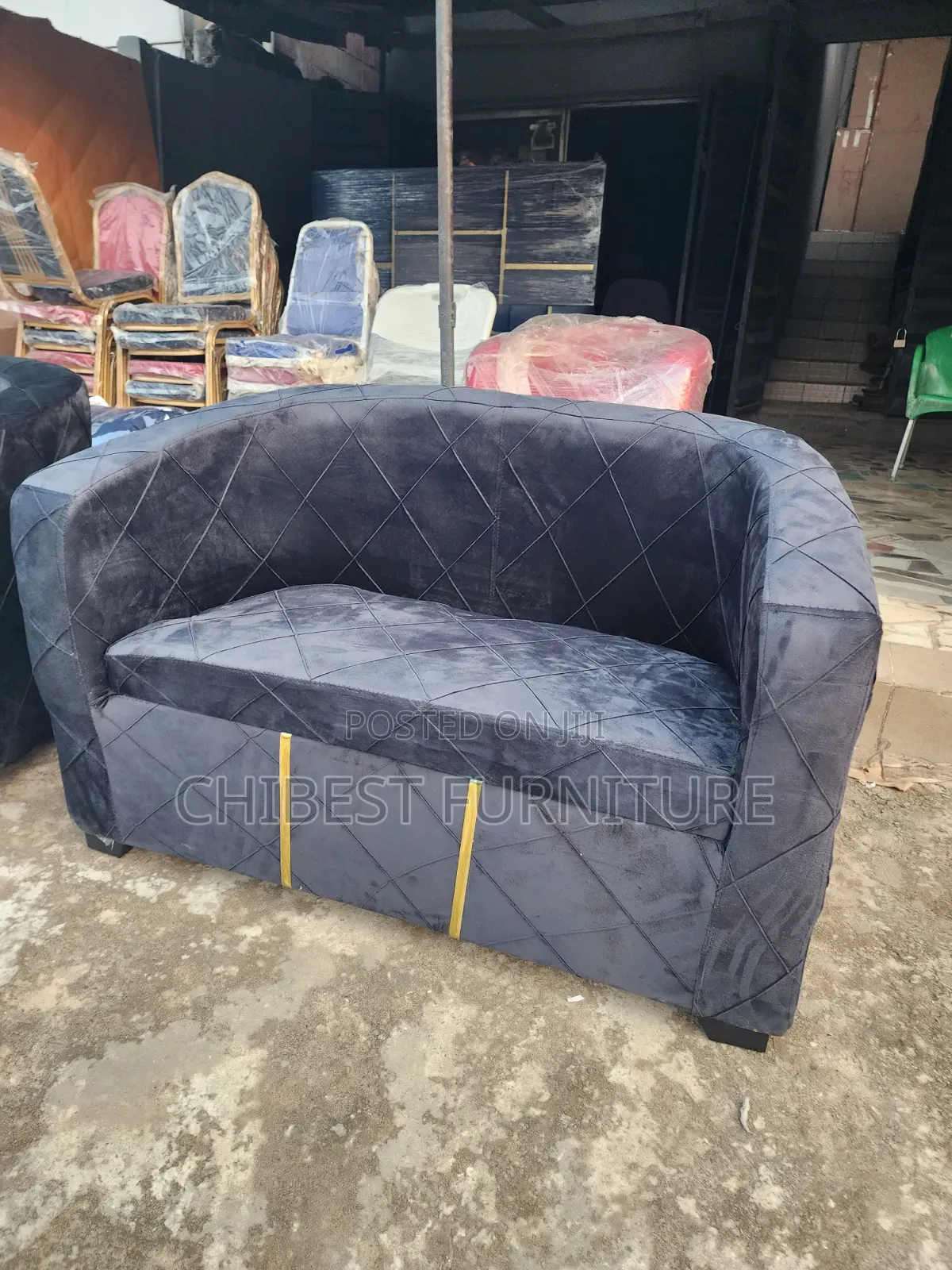 Two Seater Sofa Fabric Chair.