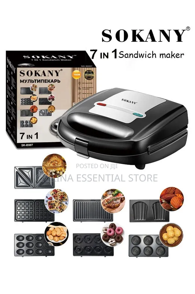 Sokany 7-in-1 Sandwich Maker
