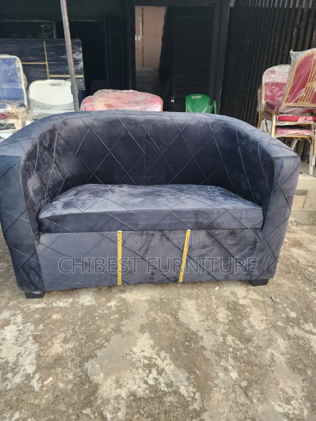 Grey Double Seater Sofa Chair.