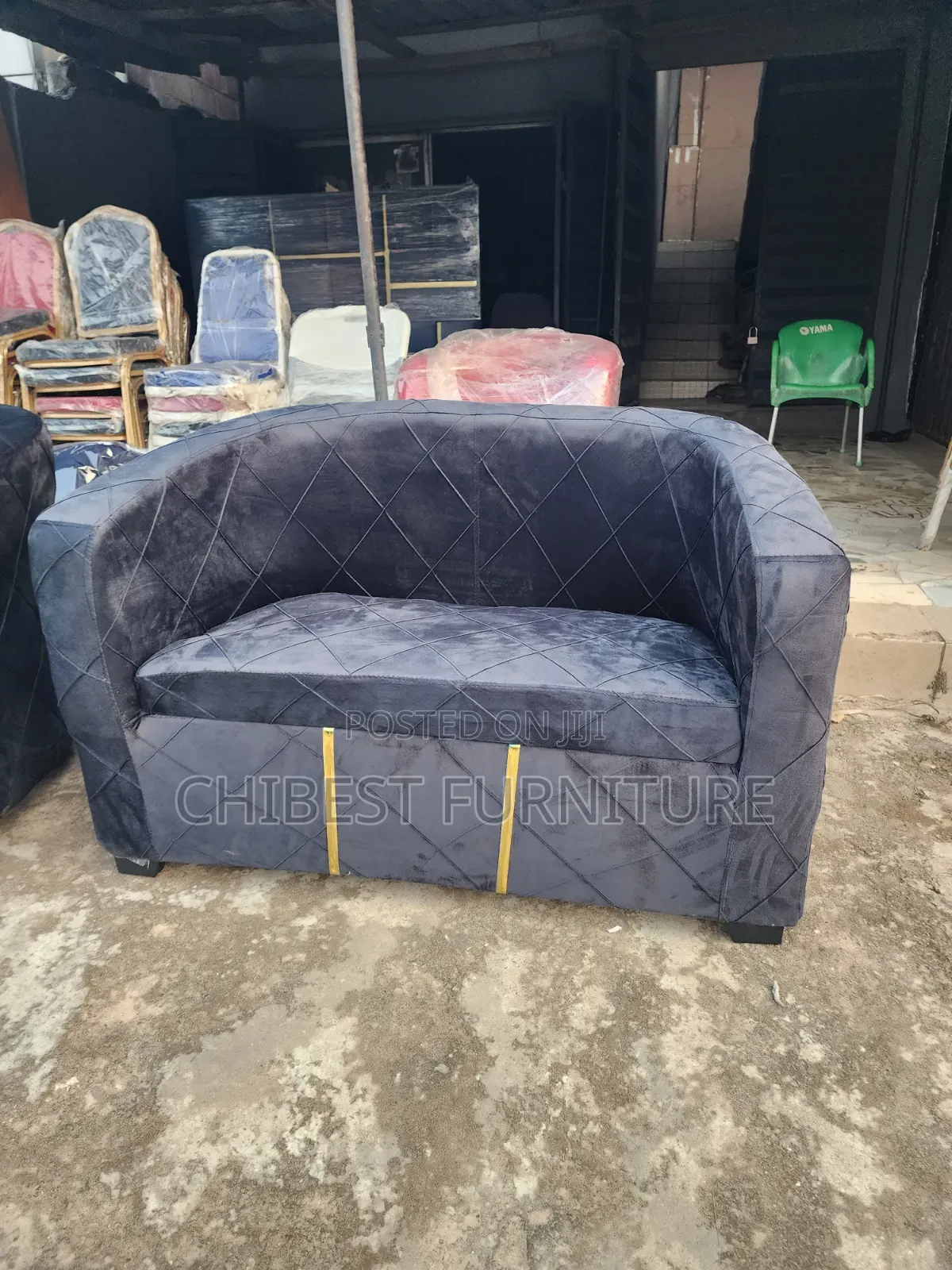 Luxury Grey Double Seater Chair.