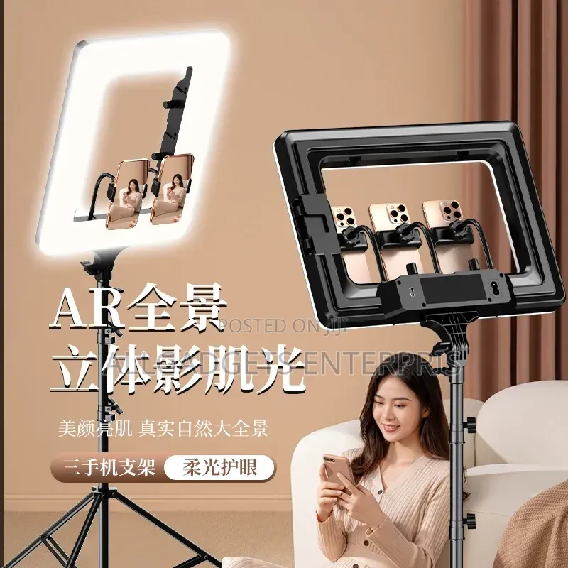 Led Light With 3 Phones Holder