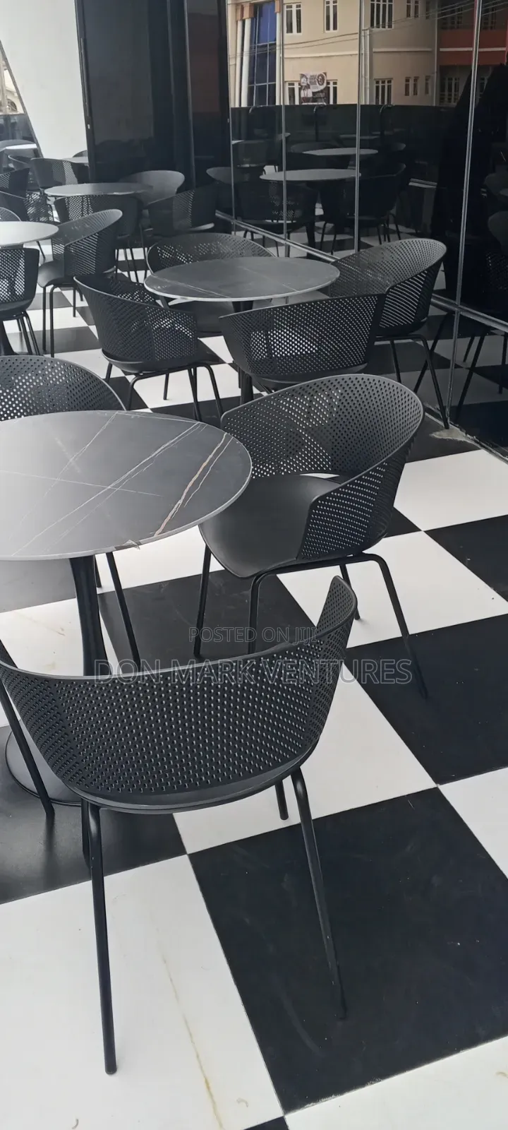 Restaurants Chair With Marble Top Table and 4 Set of Chairs