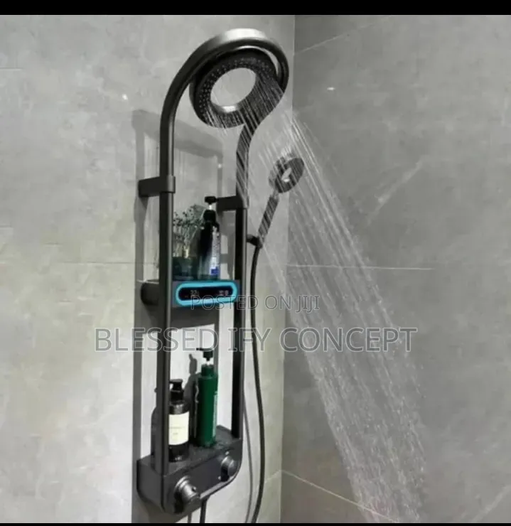 Smart Digital Display Piano Shower System Circular Overhead Rainfall