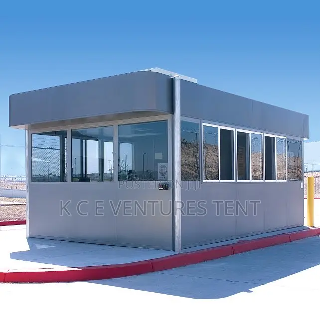 Security Post and Office Building With Panels
