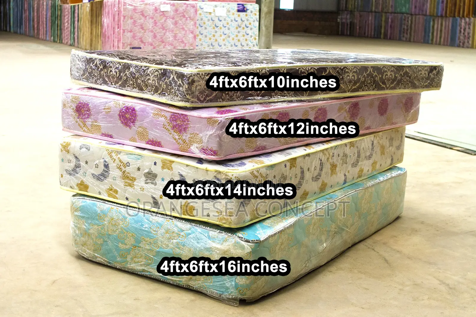 4ftx6ftx10 (12,14,16) Semi Orthopaedic Mattress Diffrnt Prices