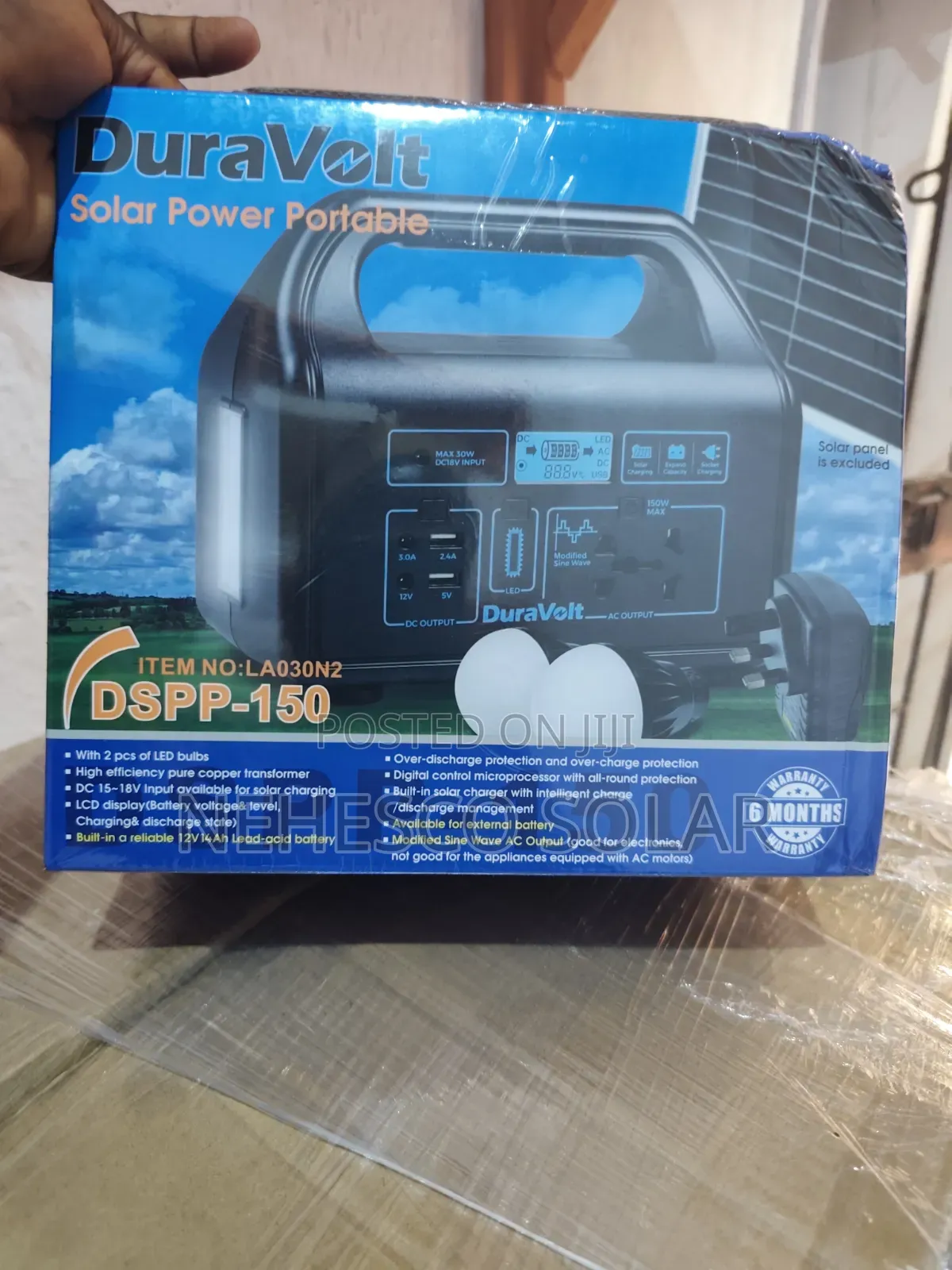Original Duravolt DSPP-150 Mini Solar Generator for Everyday Backup