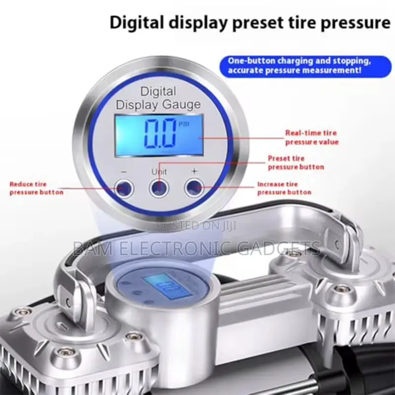 Dual Cylinder Car Tire Air Pump