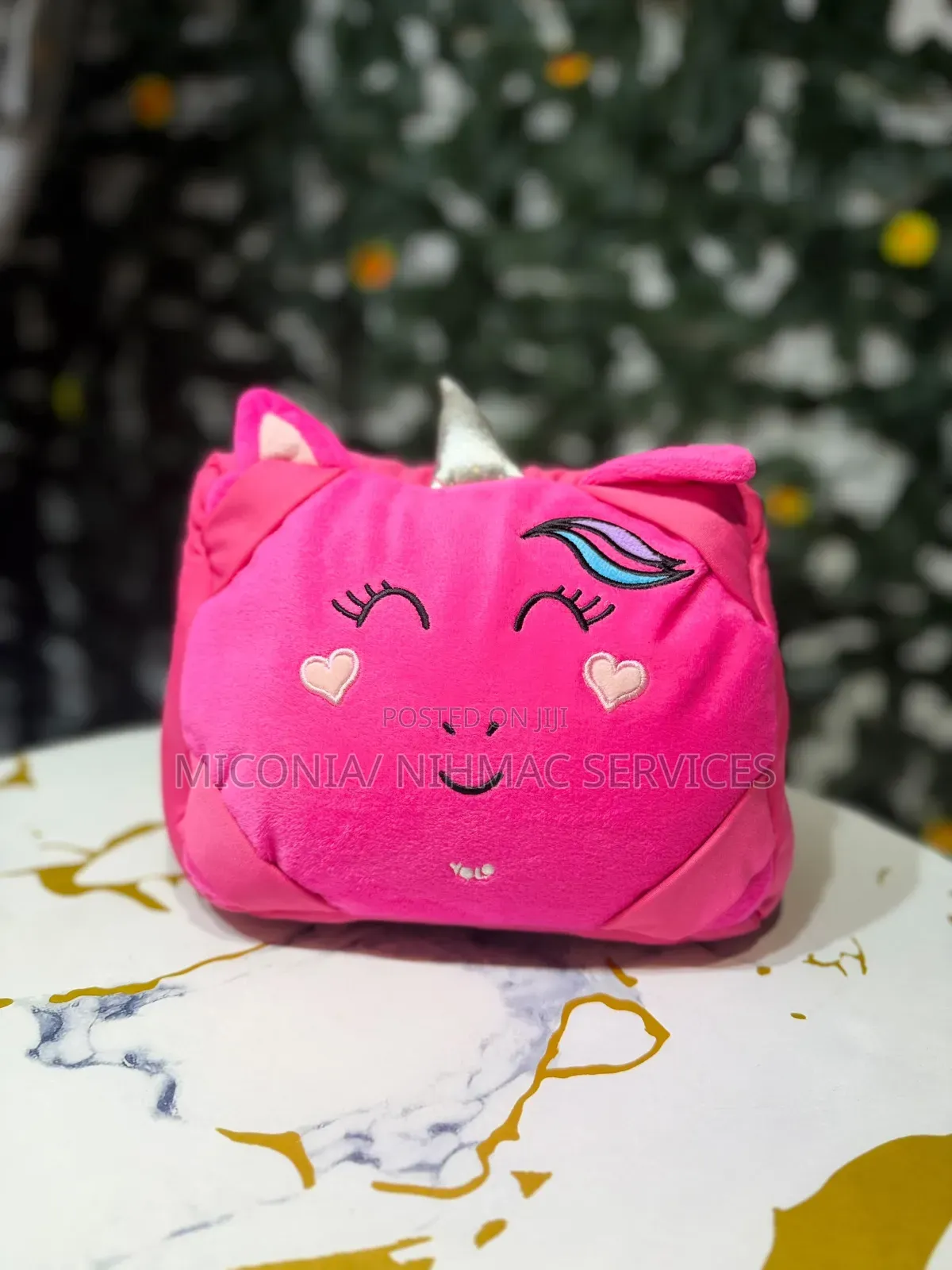 2 in 1 YOLO Unicorn Cushion/Neck Pillow