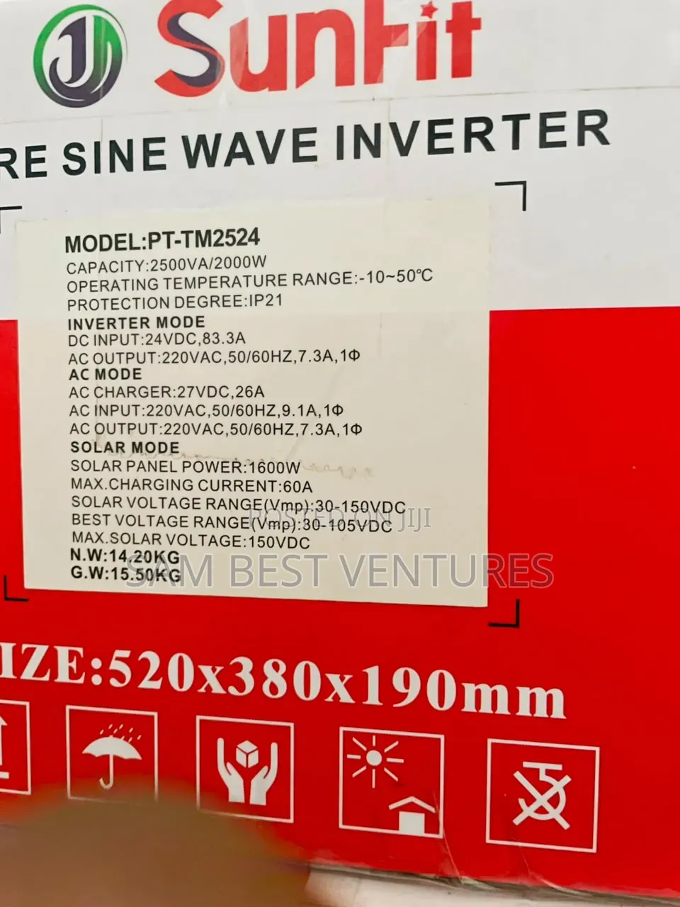 2 .5kva 24v Sunfit Hybrid Inverter